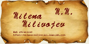 Milena Milivojev vizit kartica